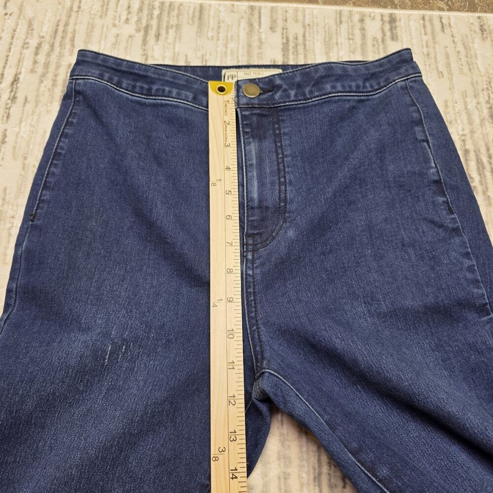 Free People Just Float On Jeans Women's 28 Blue Denim Flare Bellbottom High Rise - Picture 9 of 9